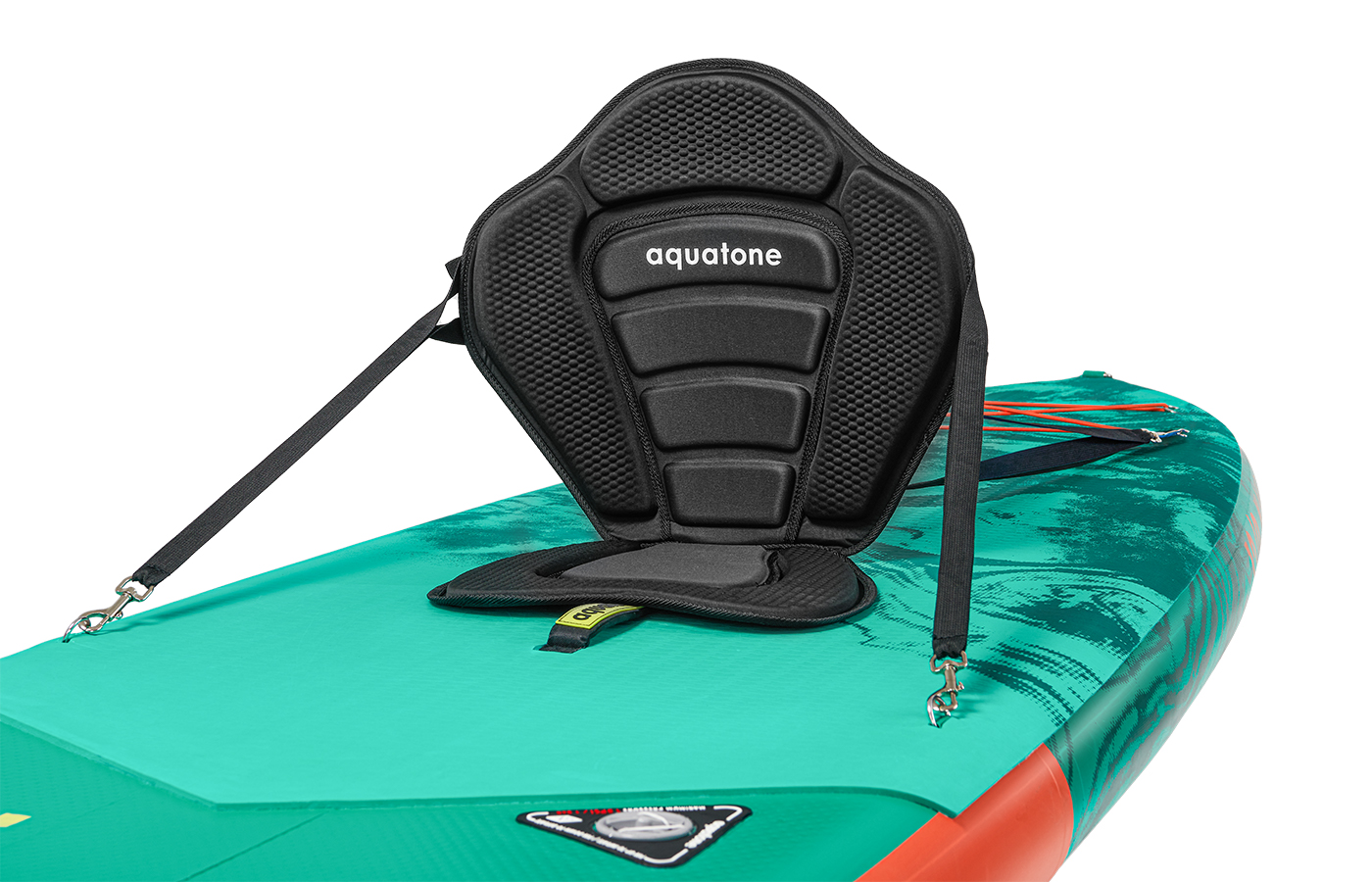 2+4+1 D-RINGS DESIGN APPLIES ON THE WAVE COLLECTION. THE TWO EXTRA D-RING CONNECTORS ON THE MIDDLE OF DECK CAN BE EASILY TRANSFORMED INTO KAYAK ATTACHMENT. (*KAYAK SEAT IS OPTIONAL)