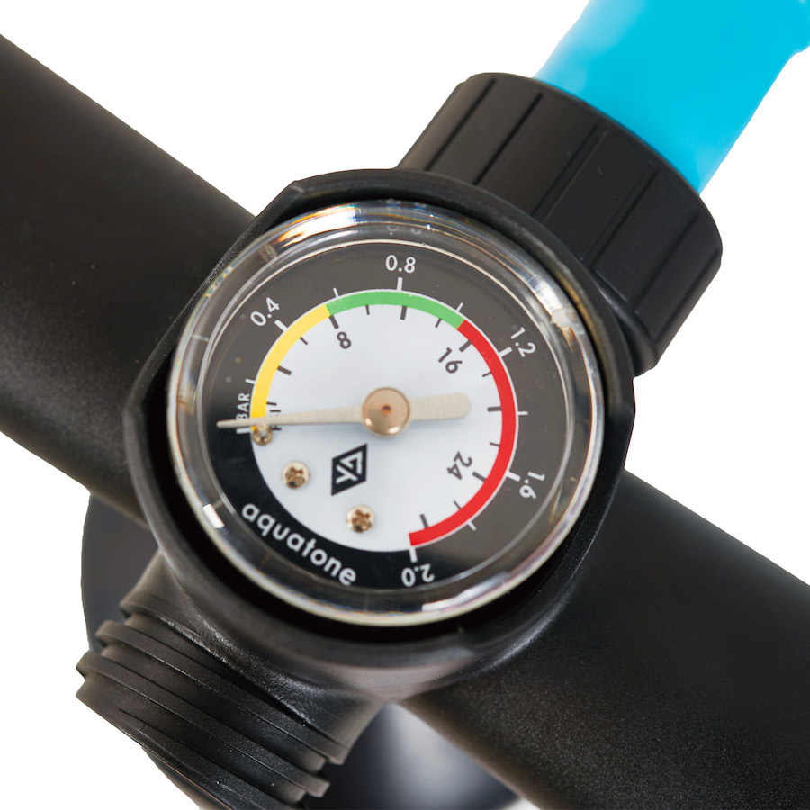 MAXIMUM PRESSURE OF 27.5 PSI/1.8 BAR. THE INCLUDED RESSURE GAUGE IS DESIGNED WITH COLOR LABEL TO HELP RIDERS TO READ EASILY WHILE PUMP AND ALLOWS YOU TO ACCURATELY MEASURE THE PRESSURE UP TO 15 PSI. IT EFFECTIVELY AVOIDS OVER INFLATION.