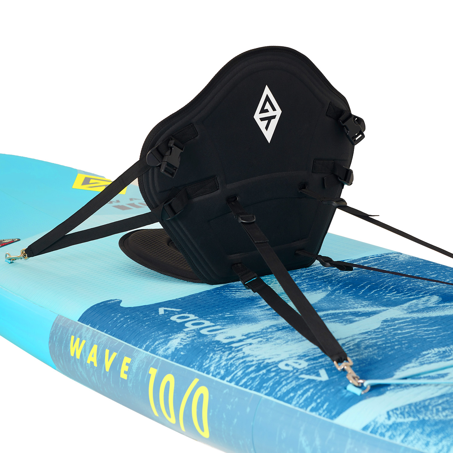 WITH A ERGONOMIC CONTOURS, ESPECIALLY A HIGH BACK SUPPORT DESIGN, THE KAYAK SEAT GIVES USER THE FLEXIBILITY TO USE YOUR SUP AS A "SIT-ON-TOP" KAYAK. IT'S PERFECT FOR THOSE DAYS WHEN YOU NEED A CHANGE OF PACE, OR AN UPPER BODY WORKOUT.